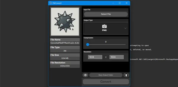 FileConvert screenshot